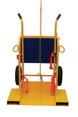 Vestil Steel Fire Proof Welding Torch Cart with Foam Filled Wheels - 34-3/8 In. x 40-1/4 In. x 66-3/8 In. 500 lb - Yellow