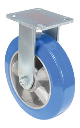 Vestil Polyurethane Precision Ball Bearing Rigid Caster - 8 In. Diameter x 2 In. Width 881 lb - Blue/Gray