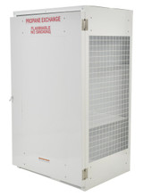 Vestil Steel Propane Exchange Cylinder Storage Cabinets with Solid Door - 18 Cylinder - White