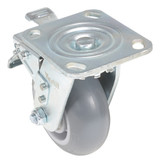 Vestil Thermoplastic Rubber Swivel With Total Brake Caster - 5 In. Diameter x 2 In. Width 551 lb Light - Gray