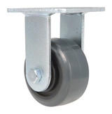 Vestil Rubber Rigid Caster - 4 In. Diameter x 2 In. Width 551 lb Dark - Gray/Gold