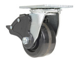 Vestil Phenolic Swivel With Total Brake Caster - 4 In. Diameter x 2 In. Width 800 lb - Black