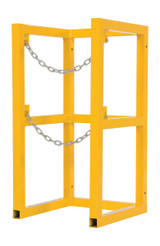 Vestil Steel Cylinder Barricade Rack - 16-1/2 In. x 16-1/2 In. x 32 In. 1 Cylinder - Yellow