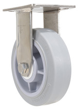 Vestil Thermoplastic Rubber Rigid Caster - 6 In. Diameter x 2 In. Width 600 lb - Gray