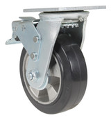 Vestil Rubber Swivel With Total Brake Caster - 6 In. Diameter x 2 In. Width 771 lb - Black/Gray