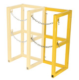 Vestil Steel Cylinder Barricade Extension Rack - 16-1/2 In. x 15-1/4 In. x 32 In. 1 Cylinder - Yellow