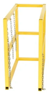 Vestil Steel Cylinder Barricade Rack - 37-1/2 In. x 16-1/2 In. x 32 In. 3 Cylinder - Yellow
