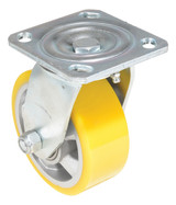 Vestil Polyurethane Swivel Caster - 5 In. Diameter x 2 In. Width 595 lb - Yellow/Gray