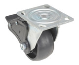 Vestil Glass Filled Nylon Swivel With Total Brake Caster - 4 In. Diameter x 2 In. Width 800 lb - Black