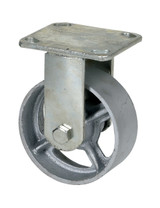Vestil Cast Iron/Steel Rigid Caster - 5 In. Diameter x 2 In. Width 1,000 lb - Gray