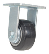Vestil Rubber Rigid Caster - 4 In. Diameter x 2 In. Width 551 lb - Black/Gray
