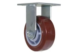 Vestil Polyurethane Rigid Caster - 5 In. Diameter x 2 In. Width 600 lb - Maroon/Gray