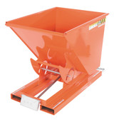 Vestil Steel Light Duty Self Dumping Hopper - 1/2 Cubic Yard 2000 lb - Orange