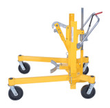 Vestil Steel Economical Ratchet Drum Transporter - 55 Gallon 800 lb - Yellow