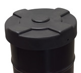Vestil Low-Density Polyethylene Drum Cover - 30 Gallon - Black