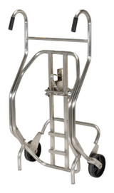 Vestil Stainless Steel Deluxe Drum Truck - 20 In. x 31-1/8 In. x 55-1/8 In. 1000 lb - Silver