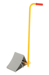 Vestil Aluminum Wheel Chock with Handle - 11-7/8 In. x 17-1/16 In. x 37-9/16 In. - Silver