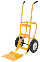 Vestil Steel Multi Purpose Drum and Hand Truck - 28-7/8 In. x 26-3/4 In. x 59-7/8 In. 750 lb - Yellow