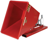 Vestil Steel Light Duty Self Dumping Hopper - 1/2 Cubic Yard 2000 lb - Soda Red