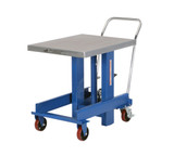 Vestil Steel Ergonomic Manual Die Table - 24 In. x 30 In. Chrome Platform 1,100 lb - Blue