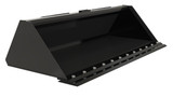 Vestil Steel Heavy Duty Low Profile Skid Steer Bucket - 72 In. - Black