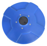 Vestil Low-Density Polyethylene Drum Recycling Lid with Flaps - 30 Gallon - Blue