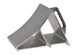 Vestil Aluminum Wheel Chock with Hand Grip - 13-1/16 In. x 7 In. x 8 In. - Silver