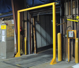 Vestil Steel Economical Overhead Door Warning Barrier - 8 Ft. x 8 Ft. - Yellow