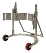 Vestil Stainless Steel Manual Drum Carrier/Rotator For Steel Drums - 55 Gallon 800 lb - Silver