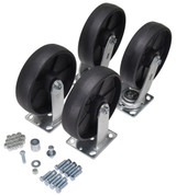 Vestil Glass Filled Nylon Caster Kit - 8 In. x 2 In. 5000 lb - Black