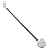 Vestil Plastic Double Drum Lock - 55 Gallon 3 In. x 23-1/8 In. x 3 In. - Black/White