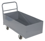 Vestil Steel Heavy Duty Deep Box Platform Truck - 24x48 12in Sides 2000 lb - Gray