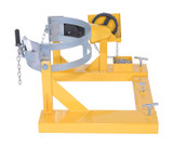 Vestil Steel Fork Truck Drum Carrier/Rotator For Steel Drums - 55 Gallon 1500 lb - Yellow