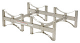 Vestil Stainless Steel Stackable Drum Rack - 2 Drum 55 Gallon 1600 lb - Silver