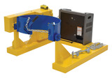 Vestil Steel DC Fork Mounted Drum Carrier/Rotator For Steel Drums - 55 Gallon 800 lb - Yellow