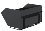 Vestil Steel Skid Steer Hopper - 4,000 lb - Black