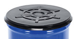 Vestil Polyethylene Drum Cover Closed Head - 55 Gallon - Black
