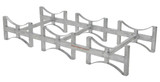 Vestil Galvanized Steel Stackable Drum Rack - 3 Drum 55 Gallon 2400 lb - Gray