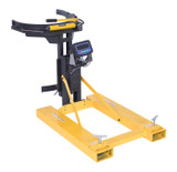 Vestil Steel Fork Mounted Poly/Steel - 55 Gallon Drum Gripper 65-1/8 In. x 31 In. x 32-1/2 In. With LED Scale 700 lb - Yellow/Black