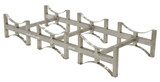 Vestil Stainless Steel Stackable Drum Rack - 3 Drum 55 Gallon 2400 lb - Silver