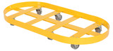Vestil Steel Double Drum Dolly with Cast Iron Casters - 45 In. x 45 In. x 39 In. Two 55 Gallon 2000 lb - Yellow