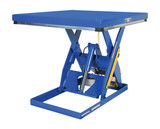 Vestil Steel Electric Hydraulic Lift Table with Foot Control - 48 In. x 48 In. 2000 lb - Blue