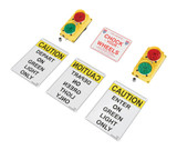 Vestil Polypropylene Dock Traffic System LED Lighted - 3-3/4 In. x 6-1/2 In. x 11-1/2 In. - Yellow