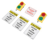 Vestil Polypropylene Traffic System Stop Go Set - 12V LED 3-3/4 In. x 6-1/2 In. x 11-1/2 In. - Yellow