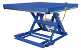Vestil Steel Low Profile Electric Hydraulic Scissor Lift Table - 39 In. Height 3000 lb - Blue
