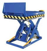 Vestil Steel Lift and End Tilt Scissor Table - 36 In. x 48 In. 4000 lb - Blue