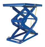 Vestil Steel Double Scissor Lift Table - 84 In. Height 3000 lb - Blue