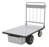 Vestil Steel Electric Material Handling Cart No Sides - 28 In. x 48 In. 1000 lb - Gray