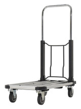 Vestil Aluminum Folding Platform Truck - 16 In. x 28 In. 300 lb - Black/Silver