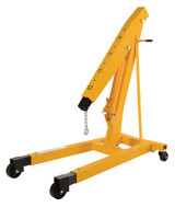 Vestil Steel Shop Crane Engine Hoist with Telescopic Legs - 6000 lb - Yellow